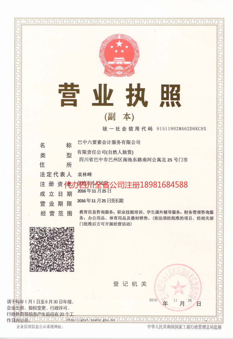 连云港连云港六要素会计服务有限公司